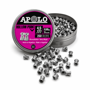 APOLO Hollow Point Airgun Pellets 4.5mm .177 250 Pellets Premium Accuracy