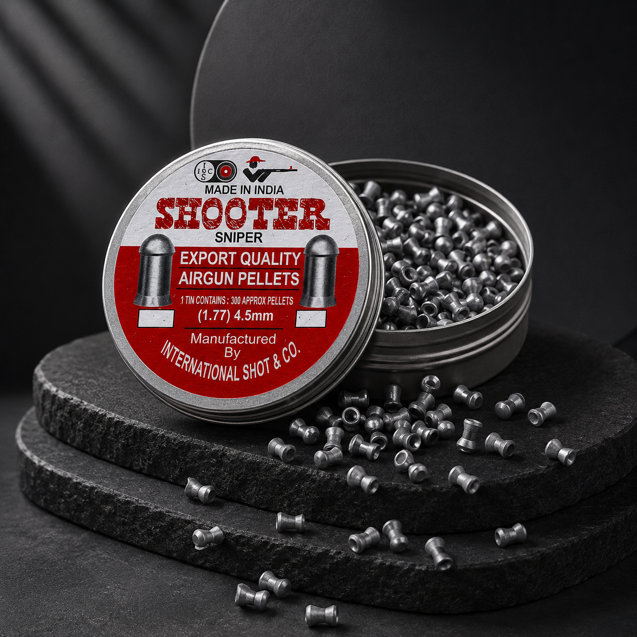 APOLO Domed Airgun Pellets 4.5mm .177 500 Pellets Premium Accuracy Shooting Pellets
