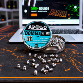 APOLO Domed Airgun Pellets 4.5mm .177 500 Pellets Premium Accuracy Shooting Pellets