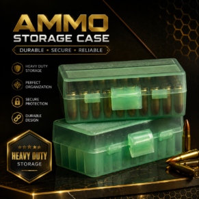 Flip-Top Ammo Carry Box .32 Cal 50 Round Storage Case