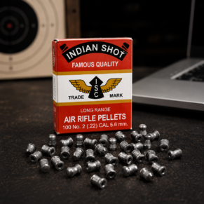 Indian Shot .22 Cal 5.6mm Air Rifle Pellets Box with Pellets