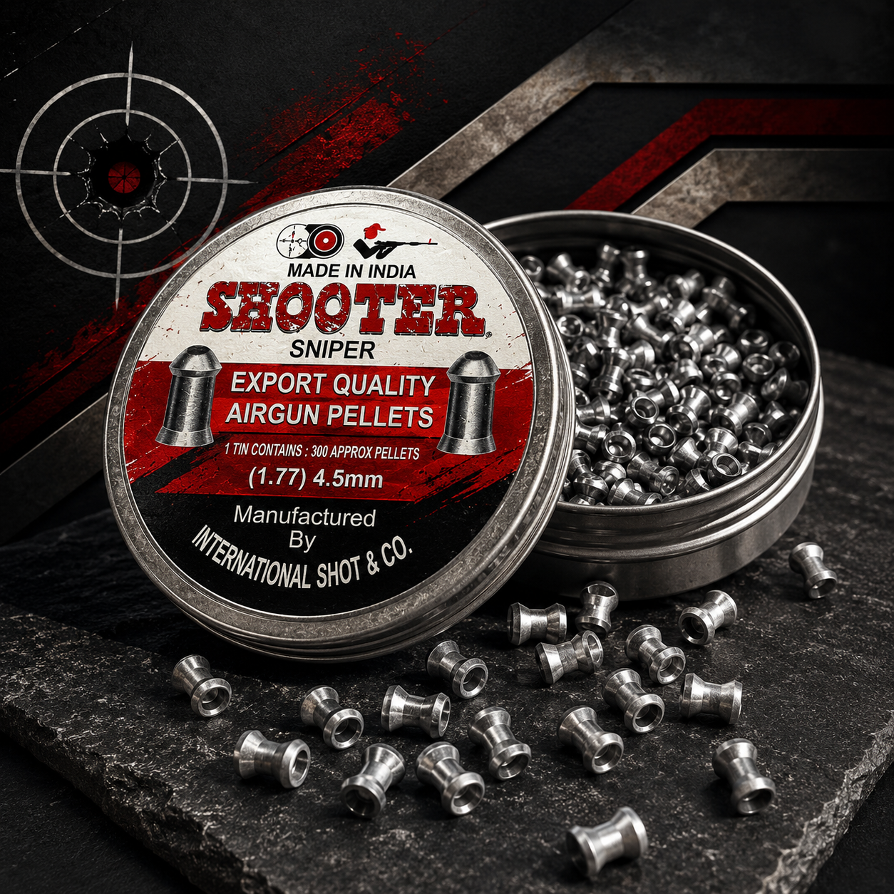 APOLO Domed Airgun Pellets 4.5mm .177 500 Pellets Premium Accuracy Shooting Pellets