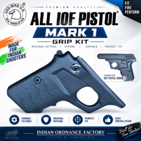 IOF Pistol Mark 1 Grip Kit premium black polymer replacement grip