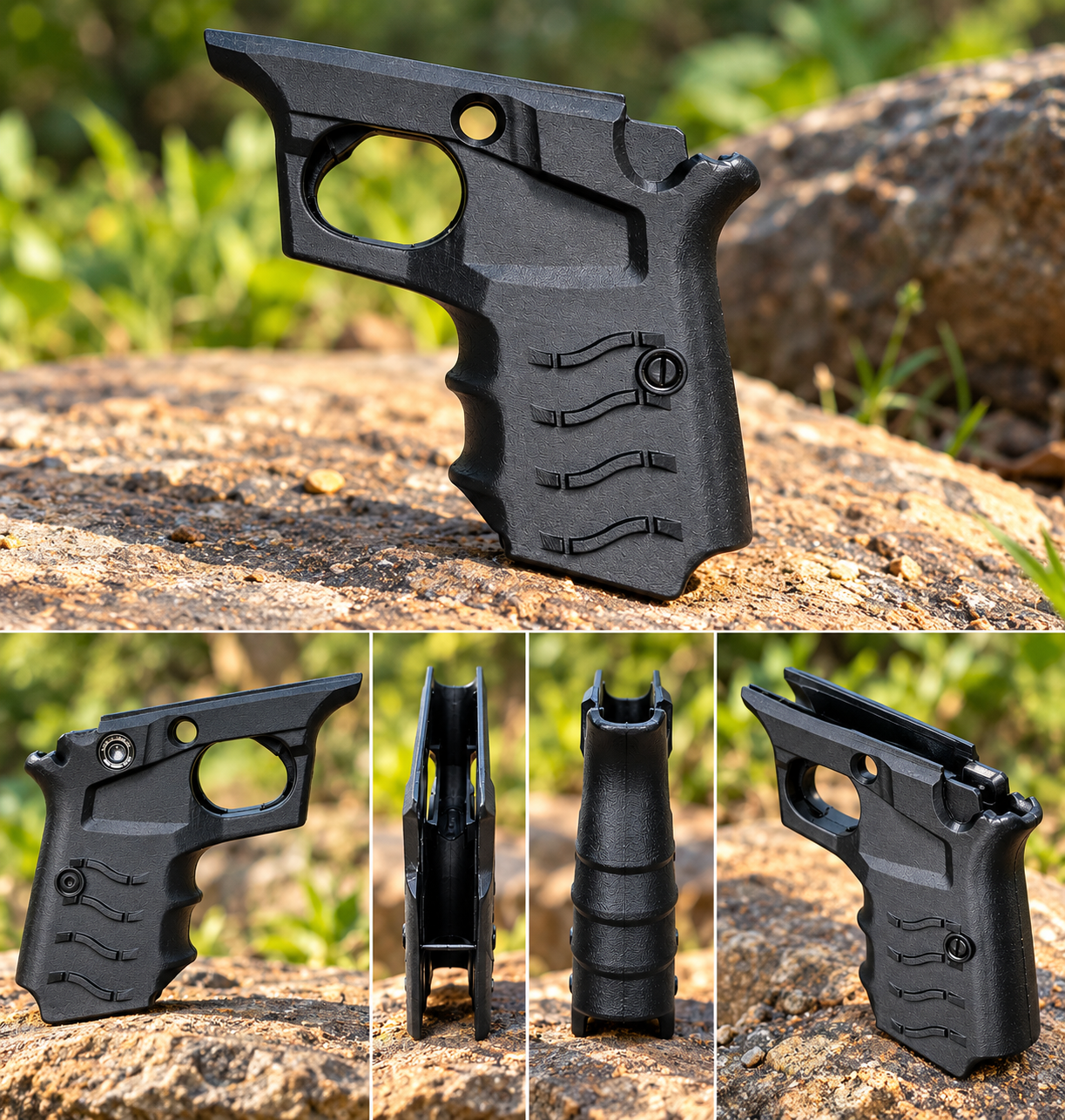 Premium Polymer Demo Grip Mark 2 | Textured Ergonomic Grip || holsetr.in