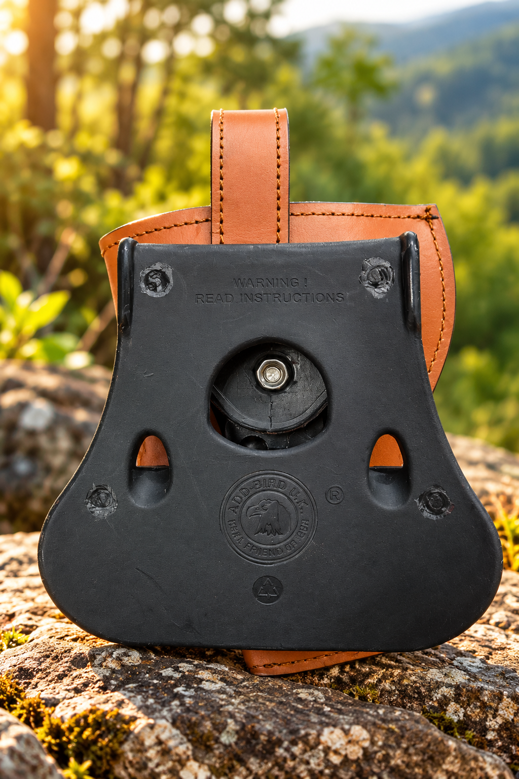 Tan Brown .32 Bore JD Taurus Pistol Holster with Snap Button, Belt Attachment and Cartridge Loops